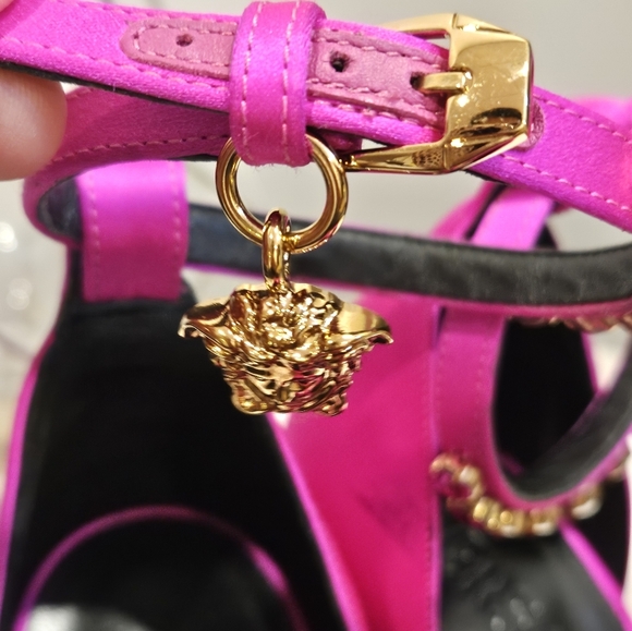 Versace pink satin Aevitas size 38 - Picture 4 of 13